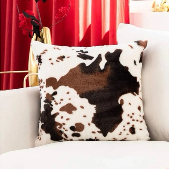 Other - Faux Cow Print Cushion Cover (Case Only)